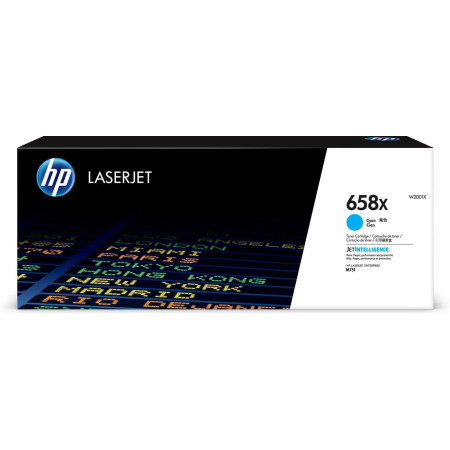 Toner Original HP Cyan, nr.658X, pentru HP Color LaserJet Enterprise M751, 28K, (timbru verde 1.2 lei) , "W2001X"
