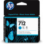 Cartus cerneala Original HP Cyan, nr.712, pentru DesignJet Studio 24|Studio 36|T230|T250|T630|T650, 38ml, (timbru verde 0.15 lei
