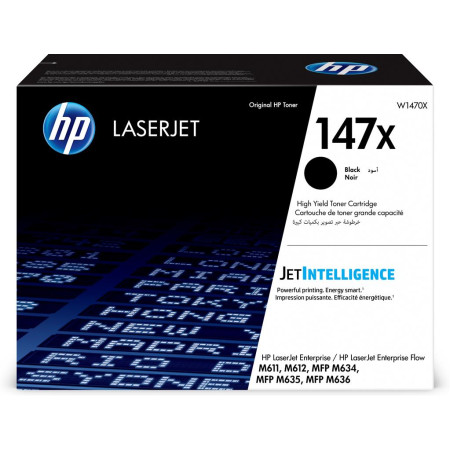 Toner Original HP Black, nr.147X, pentru Enterprise Flow MFP M611|M612|M635|M636&nbsp;, 25.2K, (timbru verde 1.2 lei) , "W1470X"